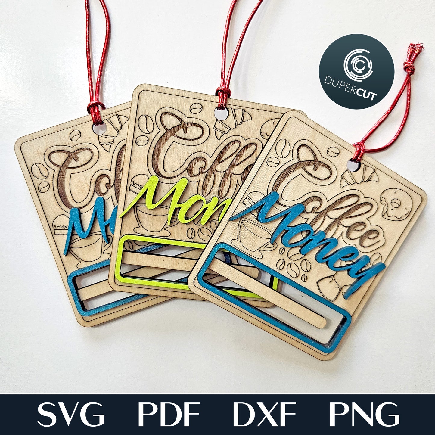 COFFEE MONEY Cash Holder Ornament - SVG