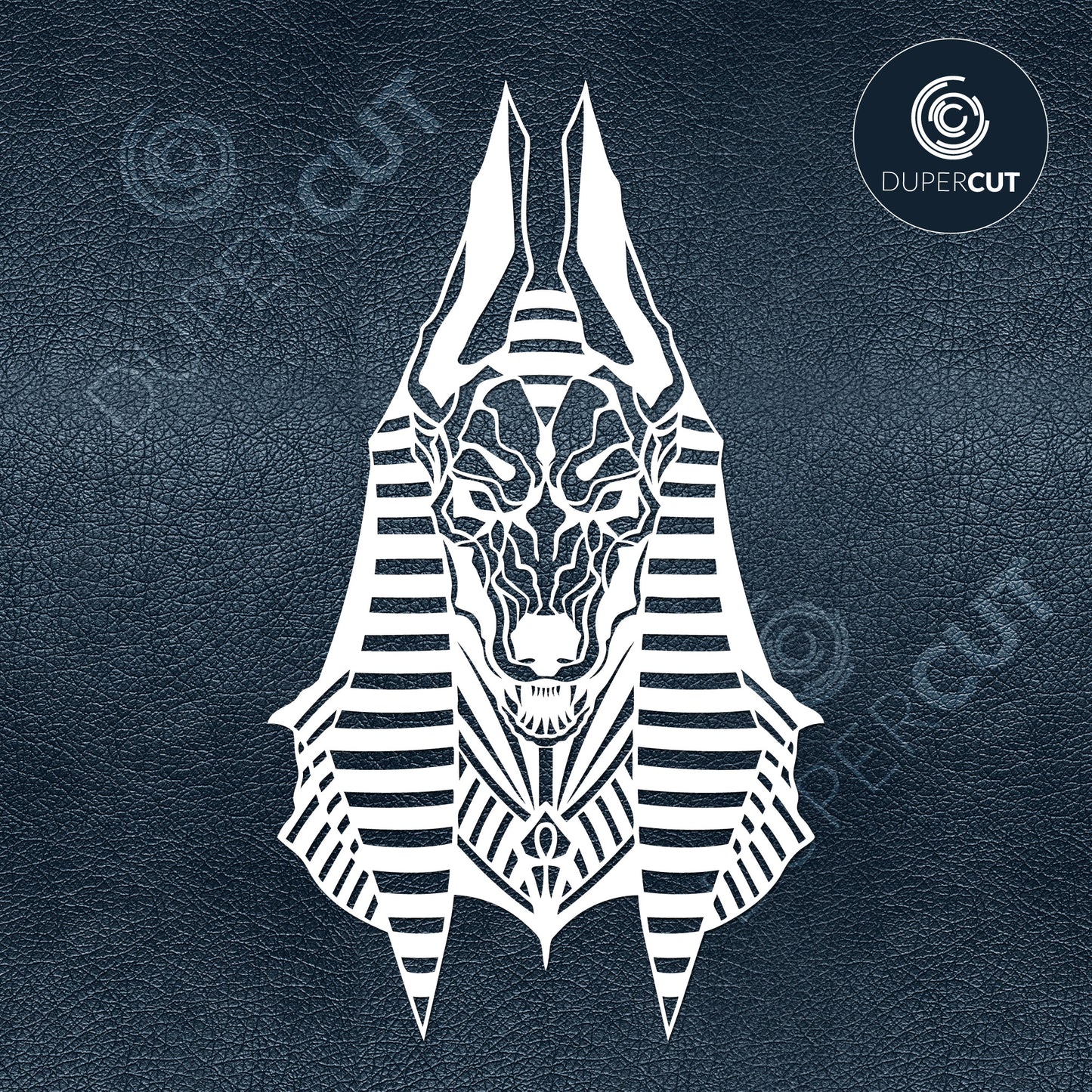 Paper Cutting Template - Cricut, Silhouette SVG files - Anubis Dog