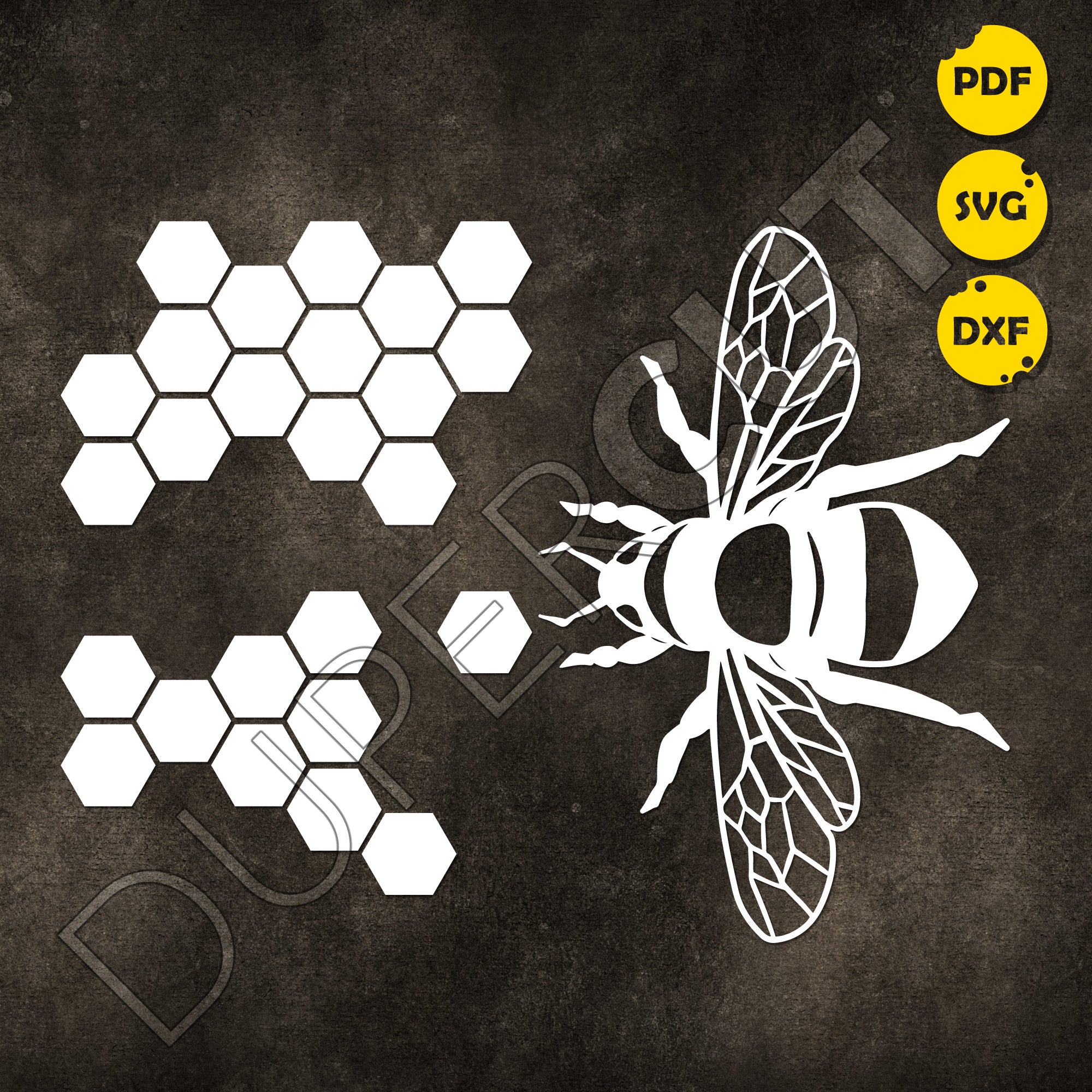Summer Honeycomb 3D Home Décor Bee Beehive Flower SVG Laser