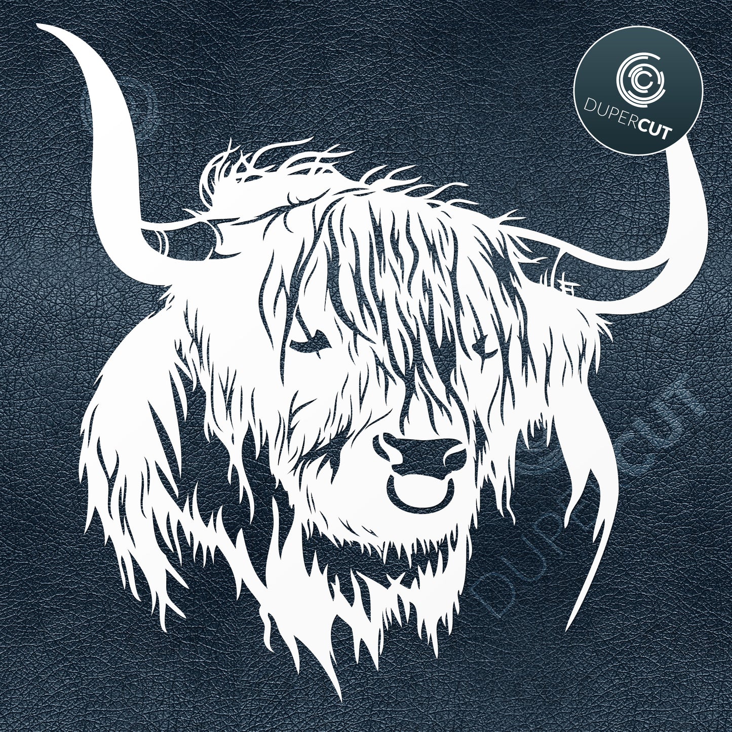 Paper cutting Template - Bull with nose ring