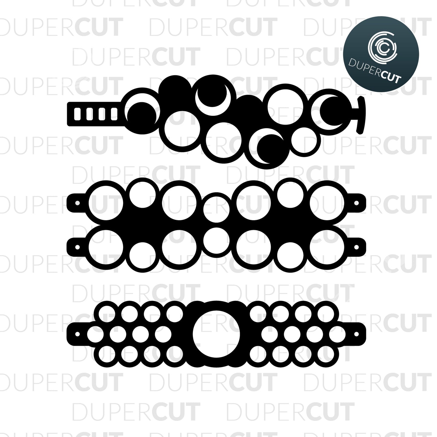 DIY Leather Bracelets Files - Geometric circles