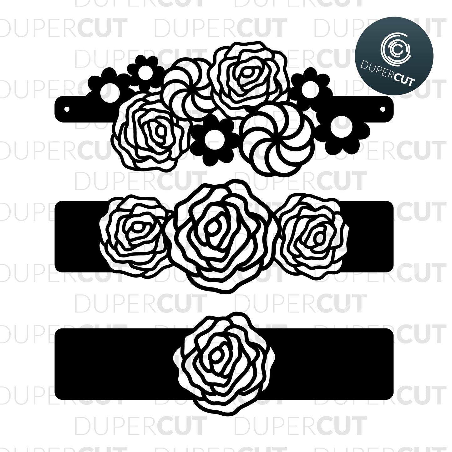 Jewellery making template - Floral bracelet