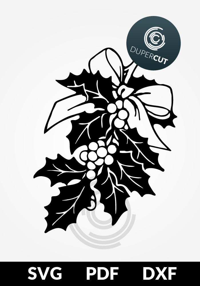 Papercutting Template - Mistletoe