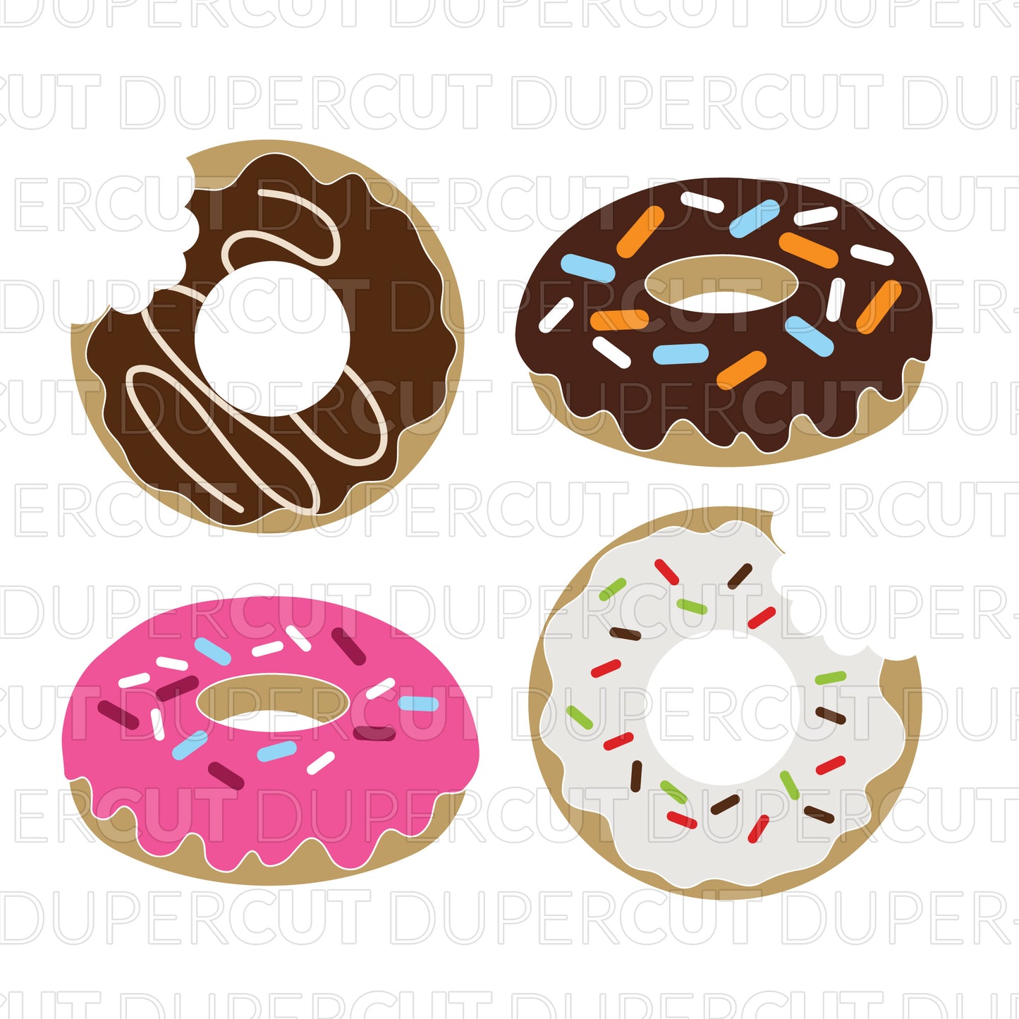 DONUTS - Layered Files - SVG / PDF / PNG