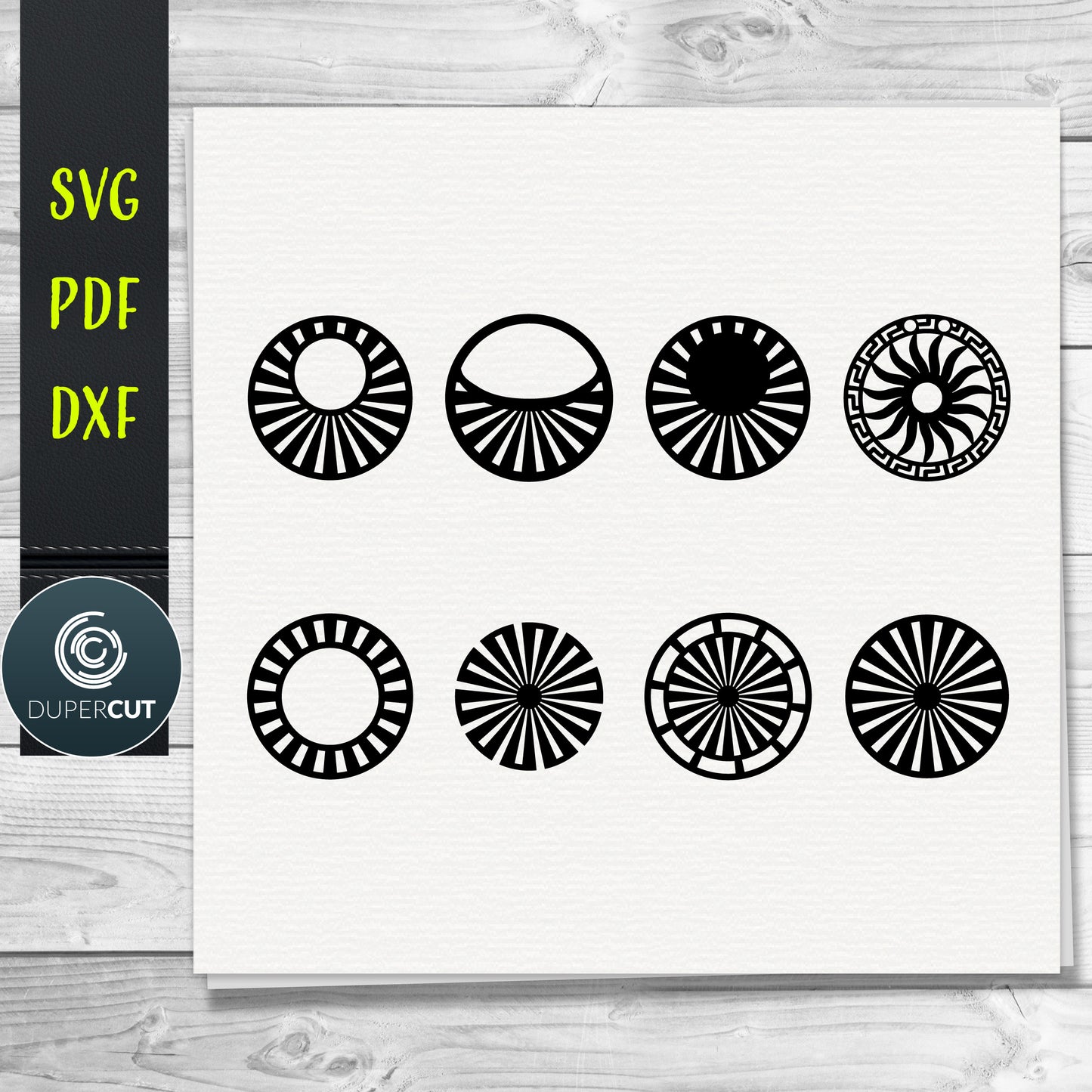 DIY round Leather Earrings SVG PDF DXF vector files. Jewellery making template for laser and cutting machines - Glowforge, Cricut, Silhouette Cameo.