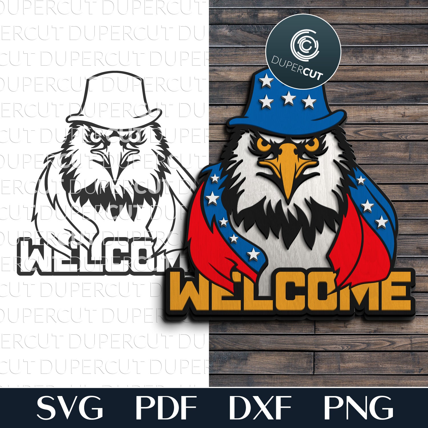 EAGLE USA SIGN - SVG / DXF – DuperCut