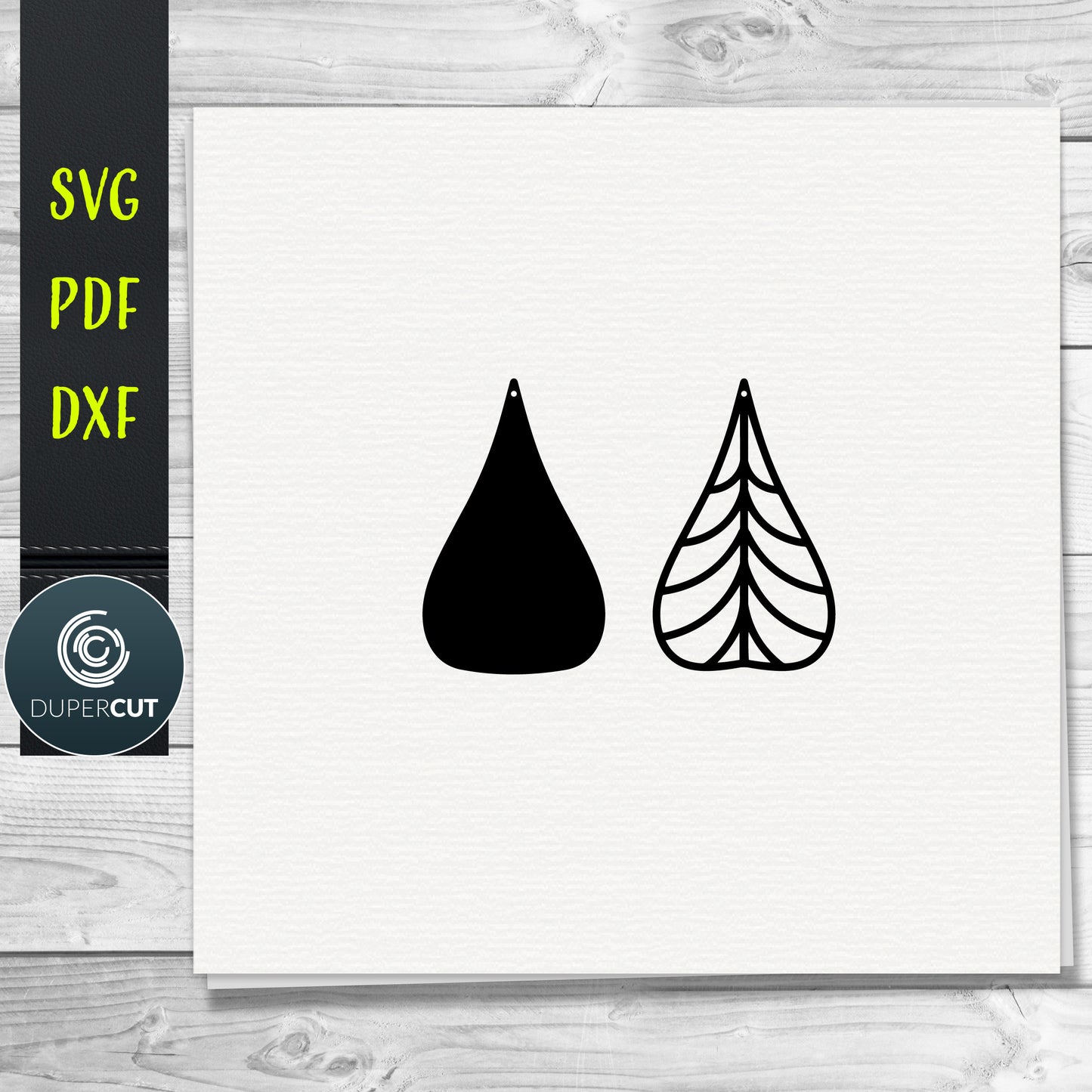 LEAF EARRINGS - SVG / PDF / DXF