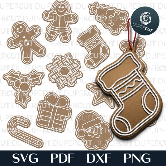GINGERBREAD BUNDLE - 12 designs - SVG / PDF / DXF