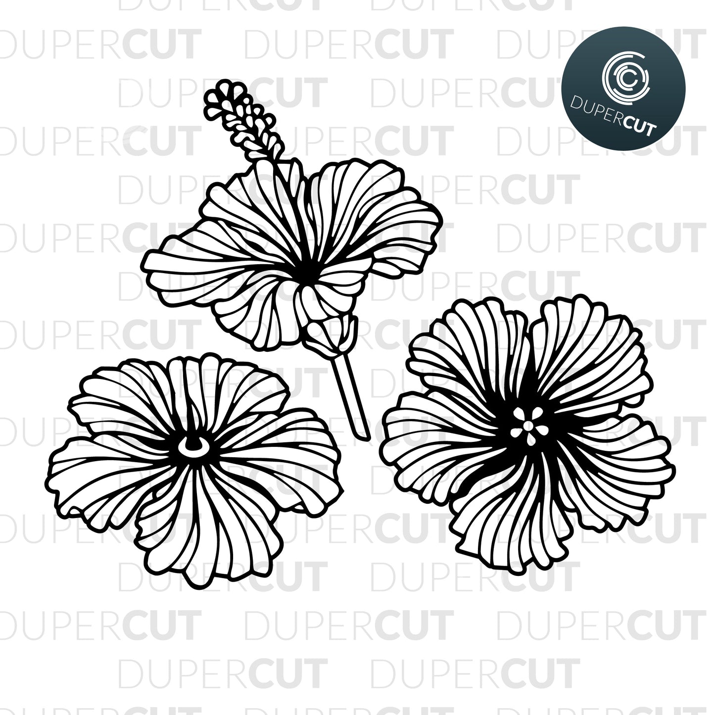 HIBISCUS* - SVG / PDF / DXF