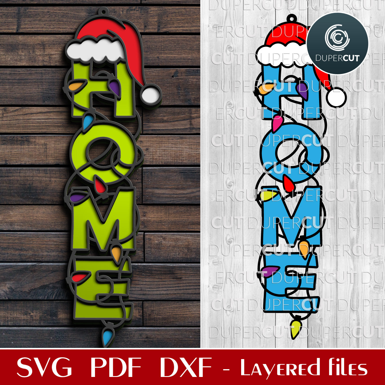 How to Make Holiday Cutting Board Signs with Free SVG » Homemade