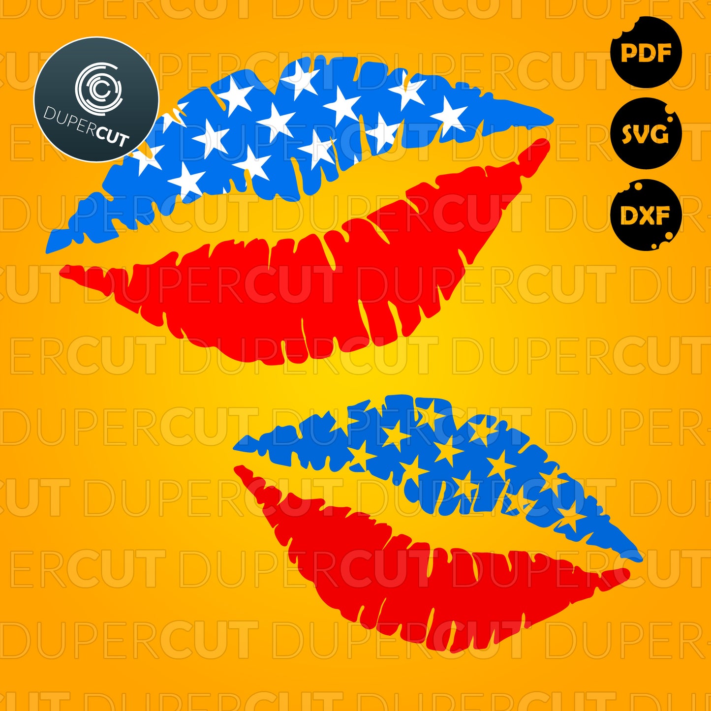 United States of America Kissing Lips