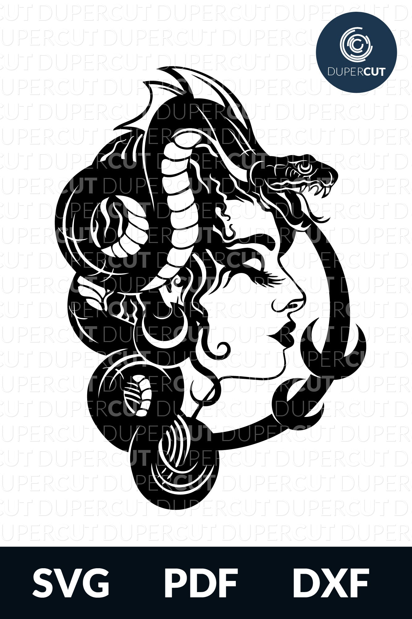 Girl silhouette tattoo vector art. SVG PNG DXF files Paper cutting template for personal or commercial use. Vinyl template cutting files for Cricut, Glowforge, Silhouette, CNC