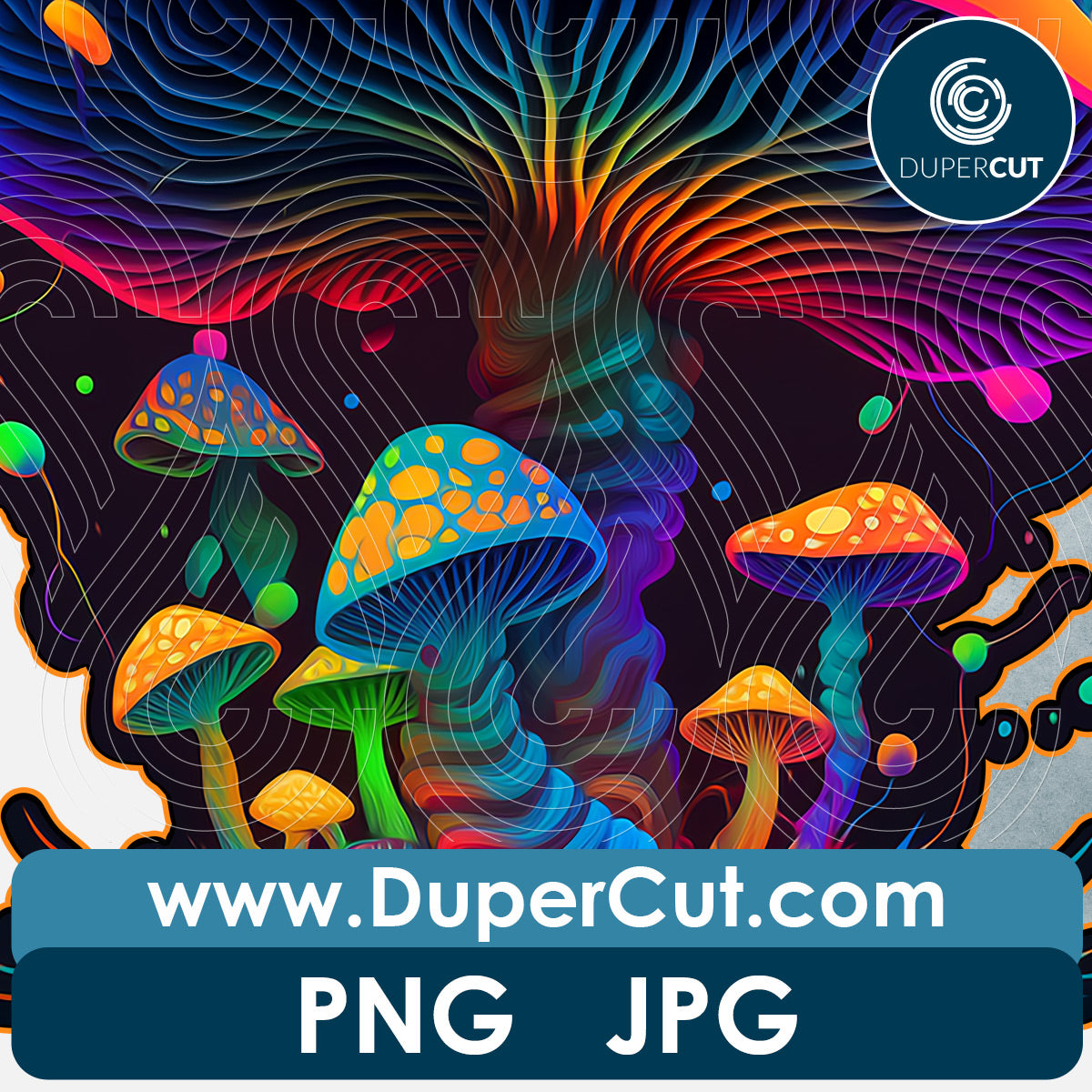 Leopard with orange flowers with transparent background - PNG file sublimation pattern by www.dupercut.com