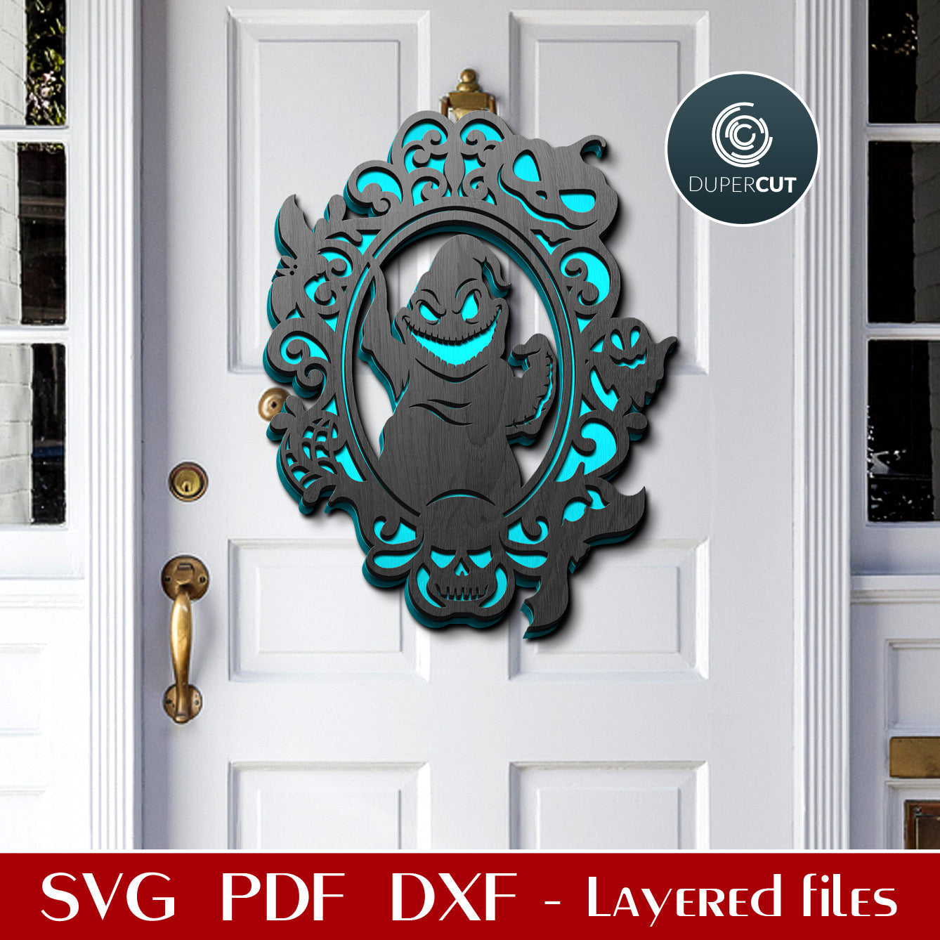 OOGIE BOOGIE DOOR HANGER - SVG / PDF / DXF / PNG