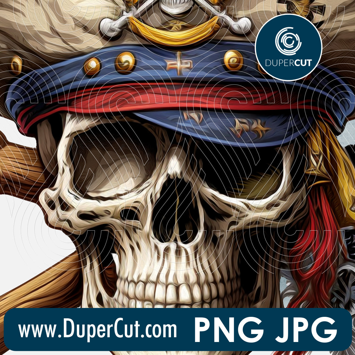 SKULL PIRATE - PNG / JPG