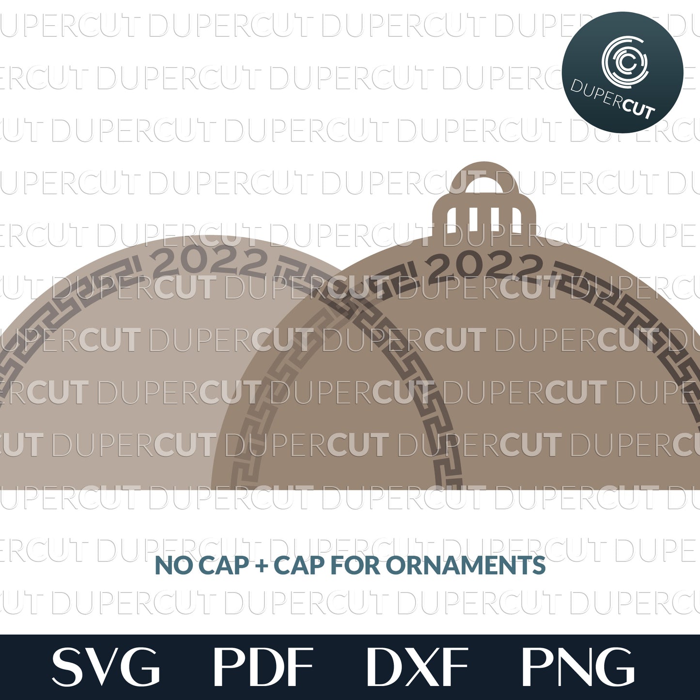 Tiger Chinese zodiac sign ornament - SVG PDF DXF vector cutting files for laser, Glowforge, Cricut, Silhouette Cameo