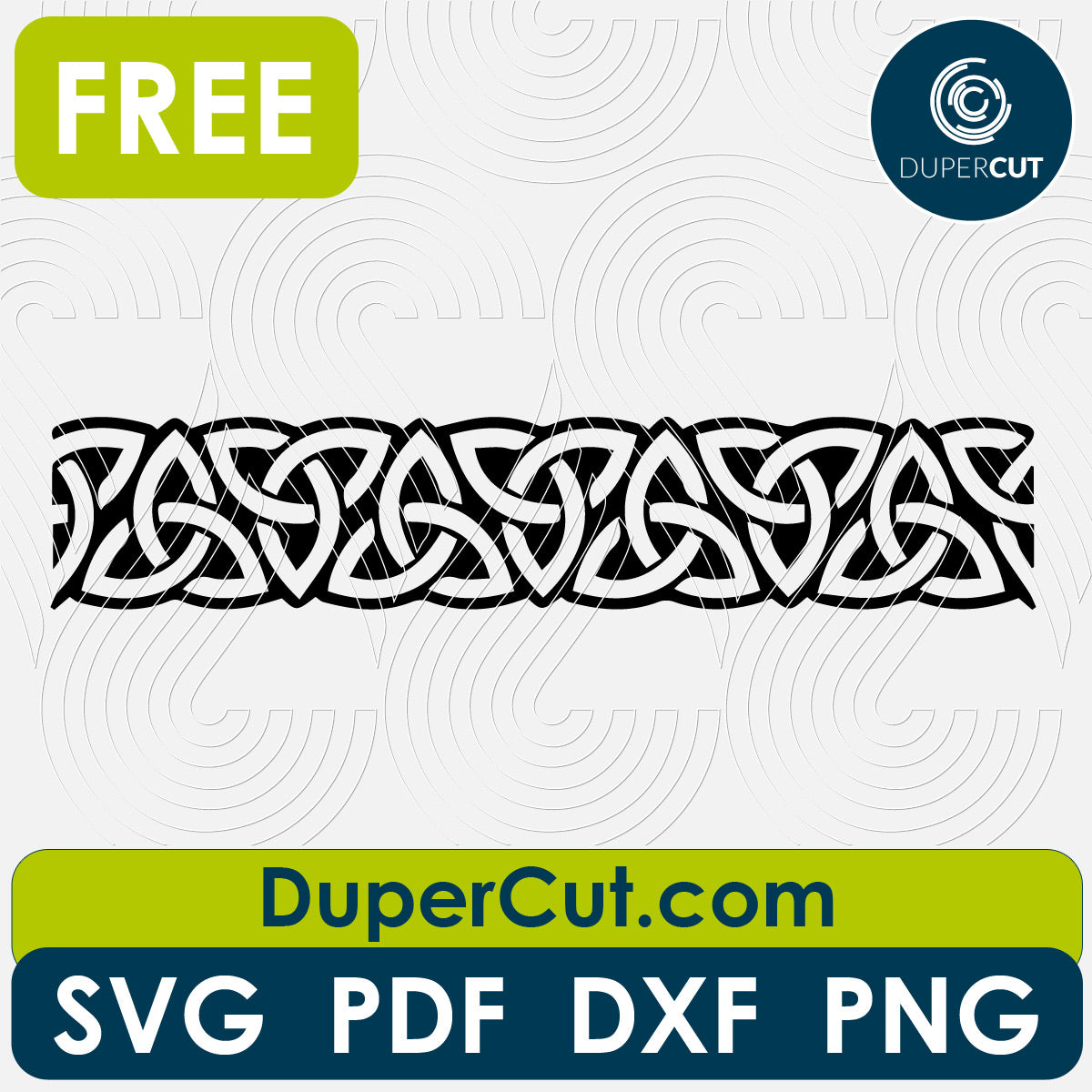 CELTIC BORDER - SVG PDF DXF PNG