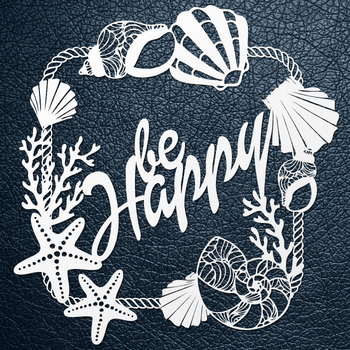 2 Designs - BE HAPPY / RELAX REFRESH REVIVE - SVG / PDF / DXF by DuperCut.