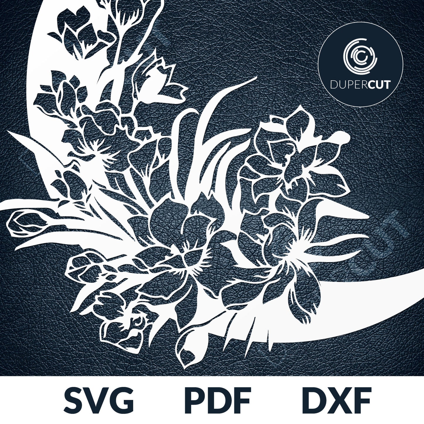 FLOWER MOON - SVG / PDF / DXF