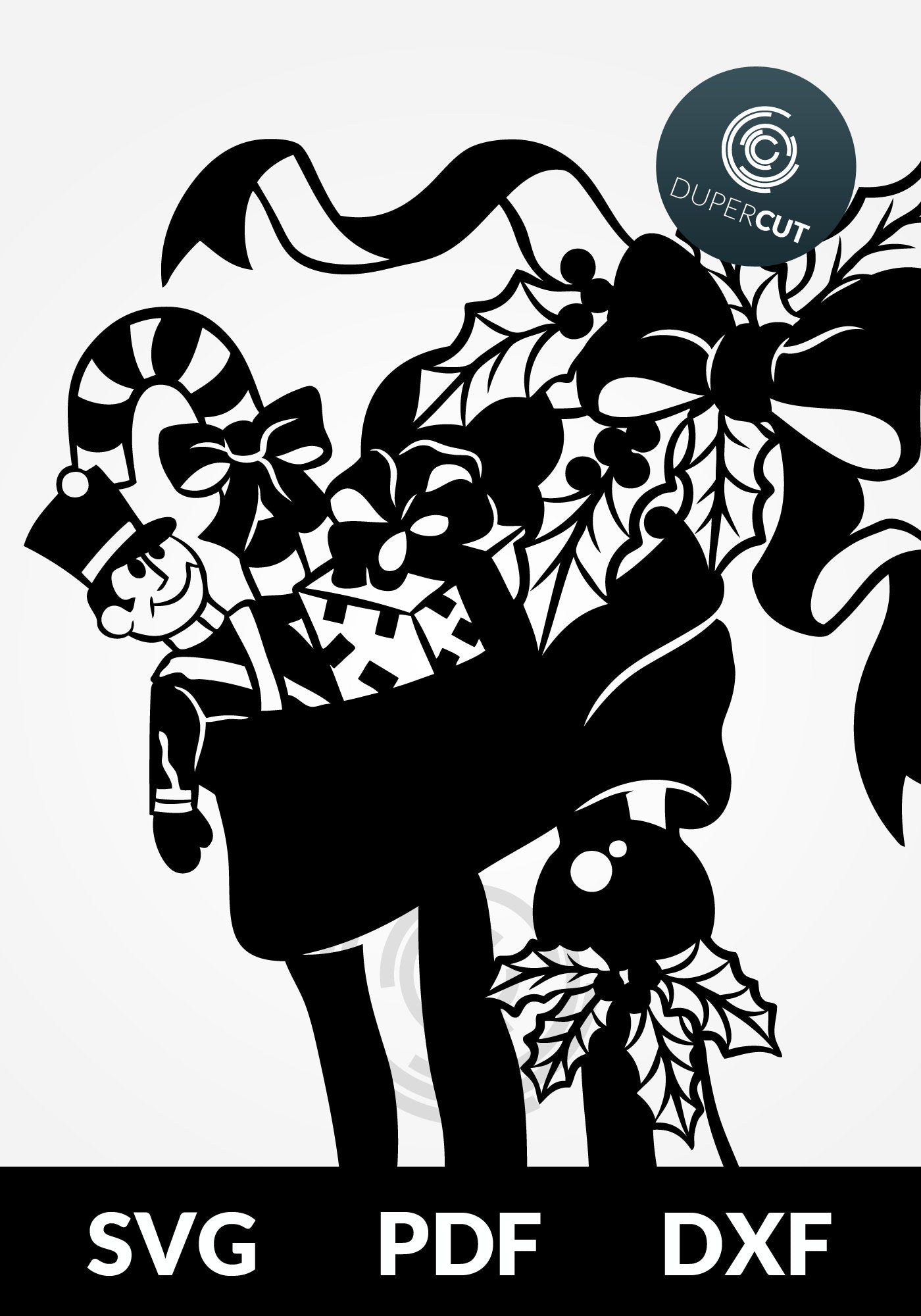 CHRISTMAS STOCKING - SVG / PDF / DXF