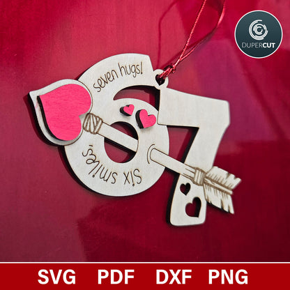67 viral Valentines tags bestseller, locker magnets. Persnalized laser cut SVG DXF files for laser cutting machines Glowforge, Xtool, Cricut, CNC plasma, scroll saw pattern by www.dupercut.com