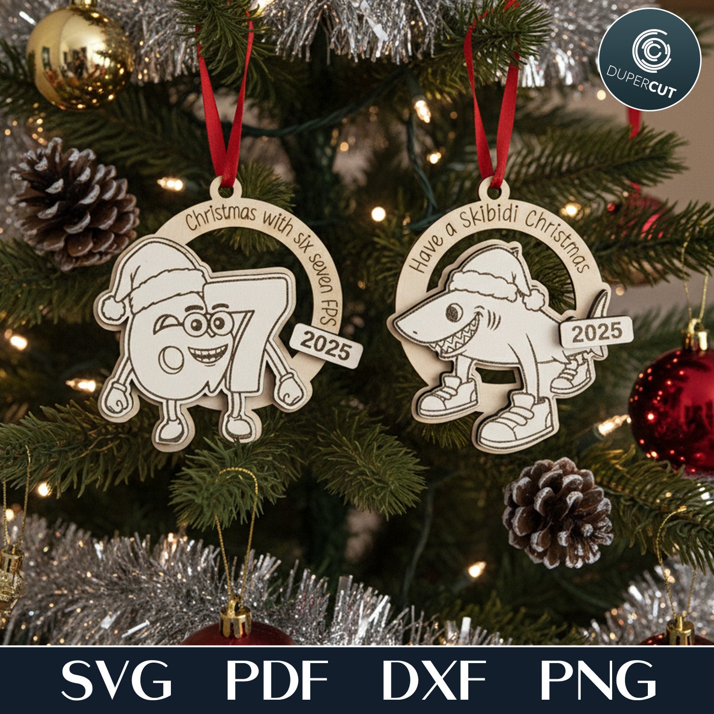 Italian Brainrot memes kids ornaments bundle bestseller 2025, layered SVG file for laser cutting machines Glowforge, Xtool, CNC Plasma machines by www.DuperCut.com