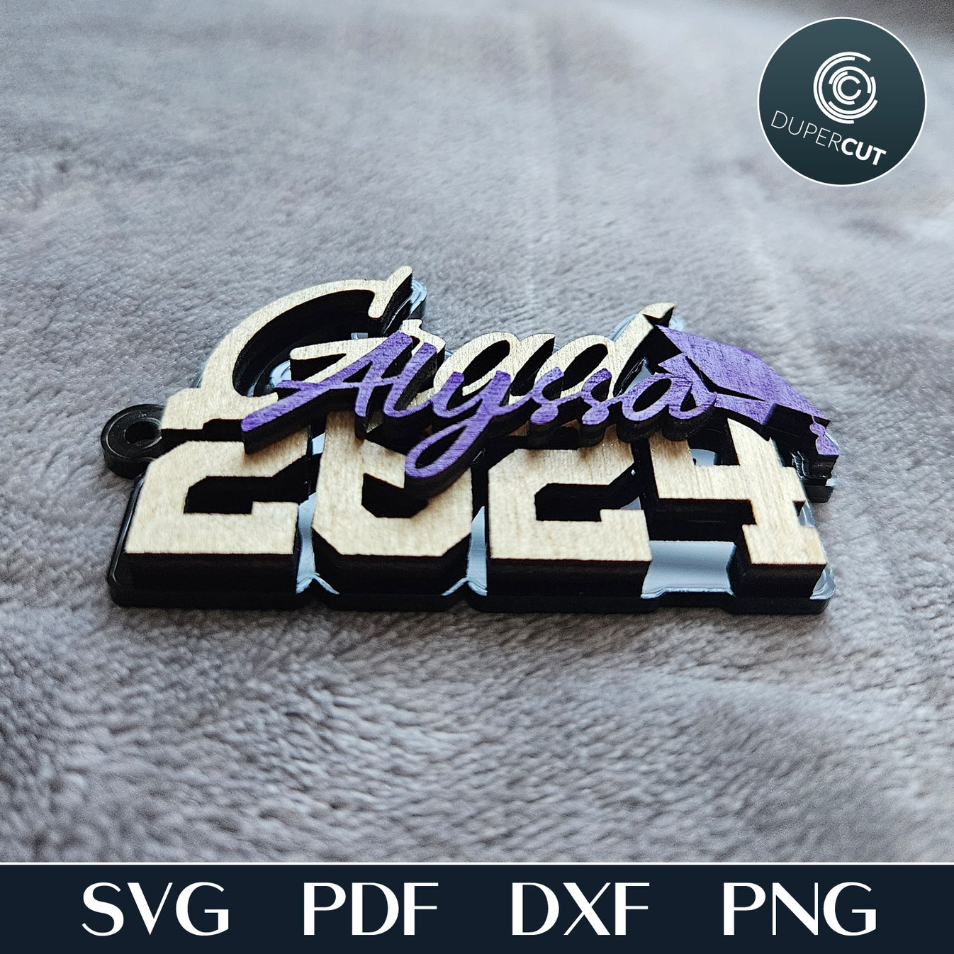 GRAD 2024 KEYCHAIN - SVG / DXF – DuperCut