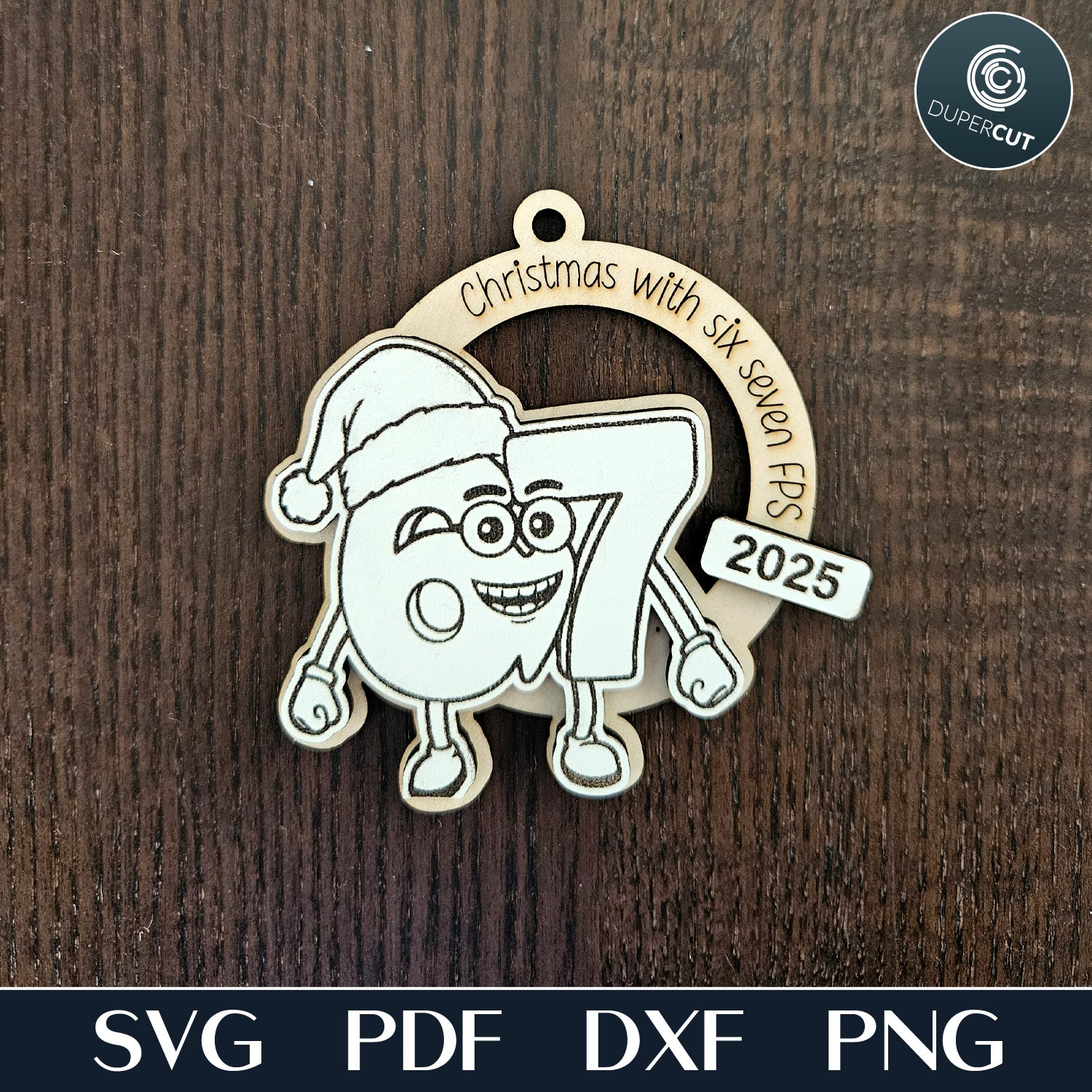 Six Seven 67 meme, kids ornaments bestseller 2025, layered SVG file for laser cutting machines Glowforge, Xtool, CNC Plasma machines by www.DuperCut.com
