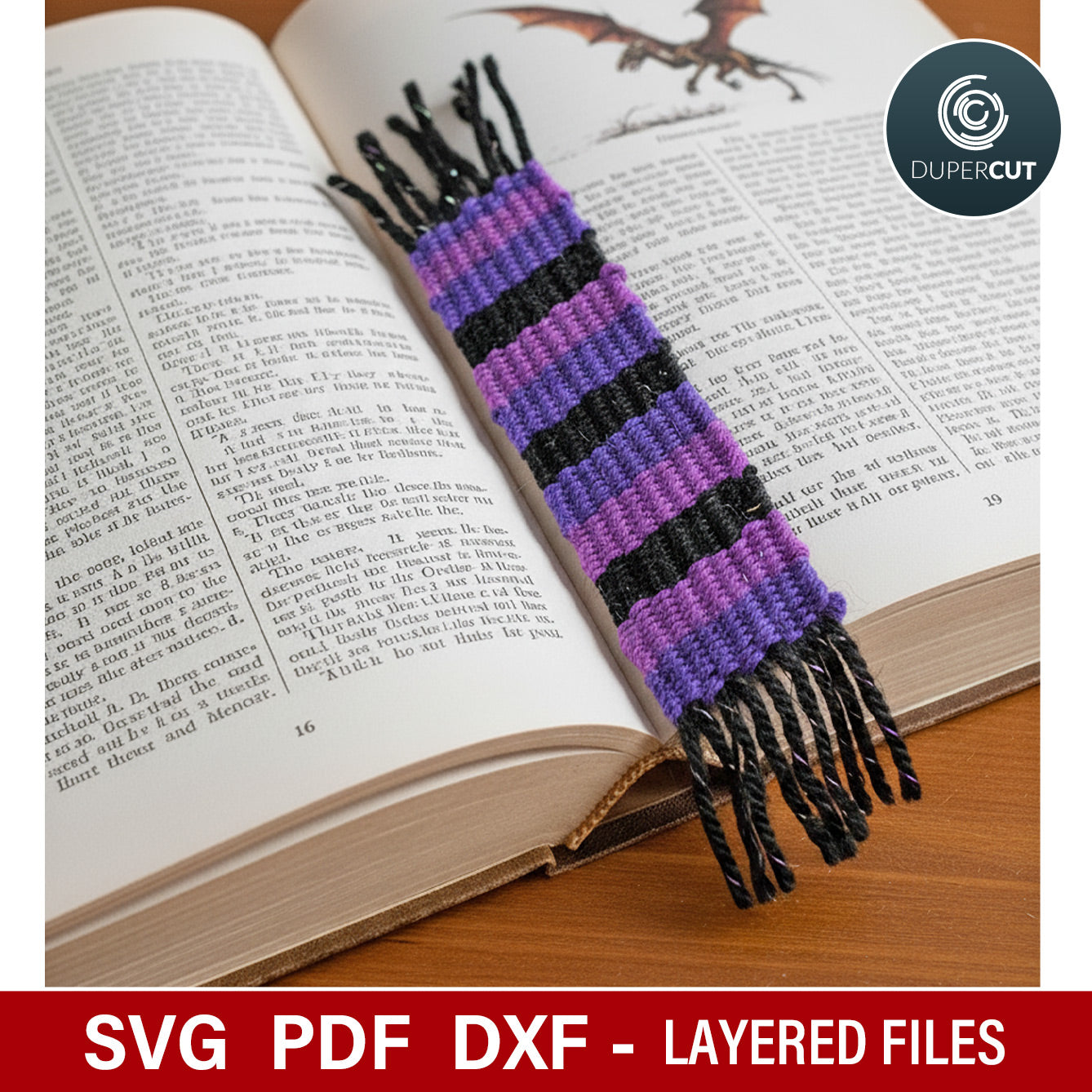 Bracelet / Bookmark Weaving Loom - SVG / DXF