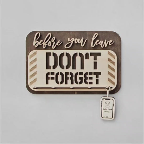 Before you leave reminders, funny prank sign, Don't forget to bring sign, laser cutting SVG files for Glowforge, Xtool, Cricut, scroll saw pattern by www.dupercut.com