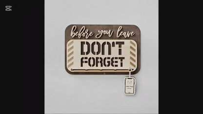 Before you leave reminders, funny prank sign, Don't forget to bring sign, laser cutting SVG files for Glowforge, Xtool, Cricut, scroll saw pattern by www.dupercut.com