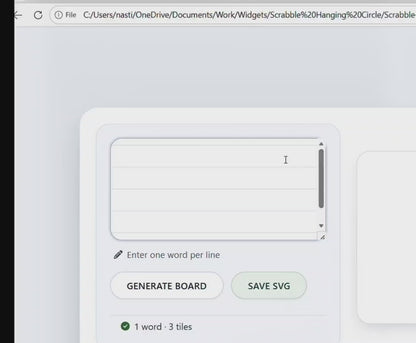 Crossword Ornament SVG Maker