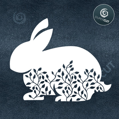 Paper Cutting Template - Decorative bunny rabbit