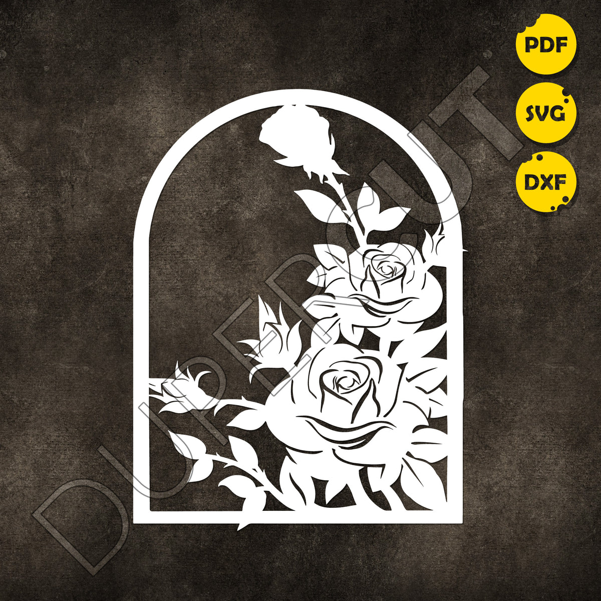 Dxf Roses Arch Roses Arch - SVG / PDF / DXF – DuperCut