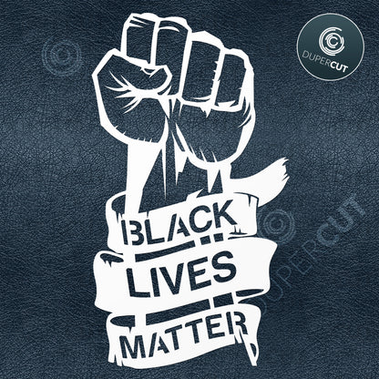 Papercutting Template - BLM Fist - Black lives matter movement