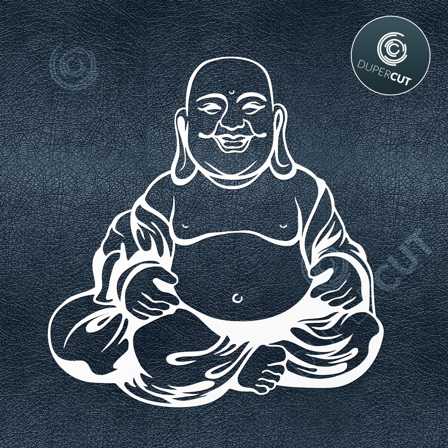 Fat lauging buddha. SVG PNG DXF files Paper cutting template for personal or commercial use. Vinyl template cutting files for Cricut, Glowforge, Silhouette, CNC