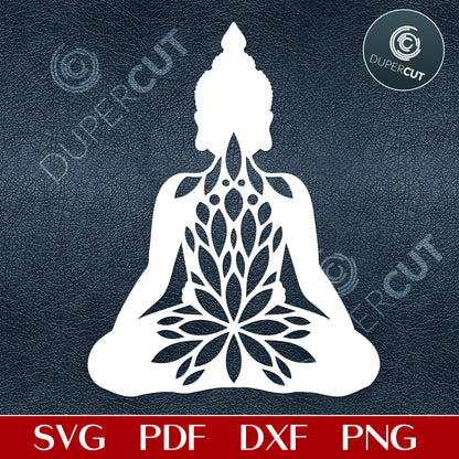 Yoga silhouette - SVG DXF PNG files for Cricut, Silhouette Cameo, Glowforge. For cutting machines, laser engraving, printing, mold making.