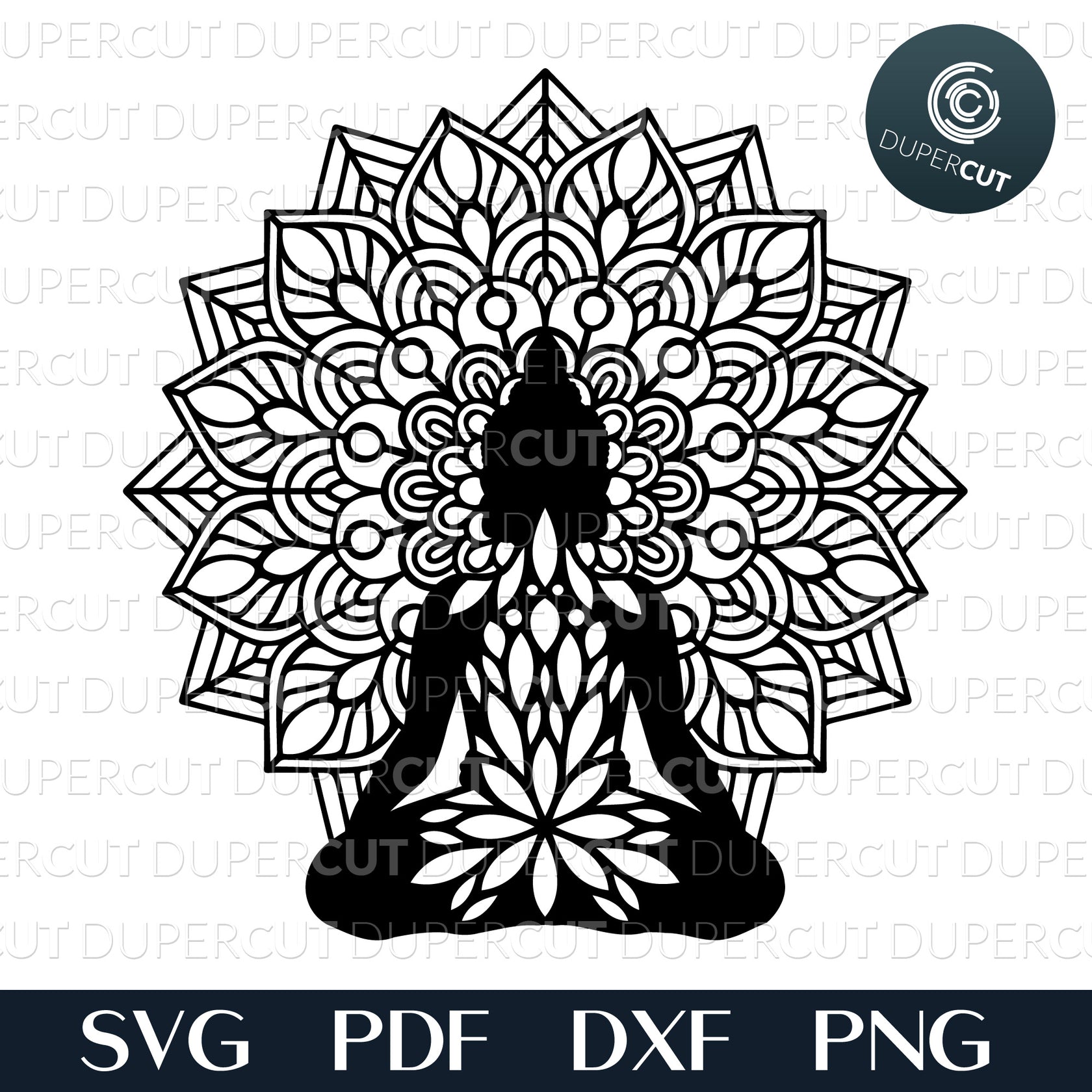 BUDDHA - SVG / PDF / DXF / PNG – DuperCut