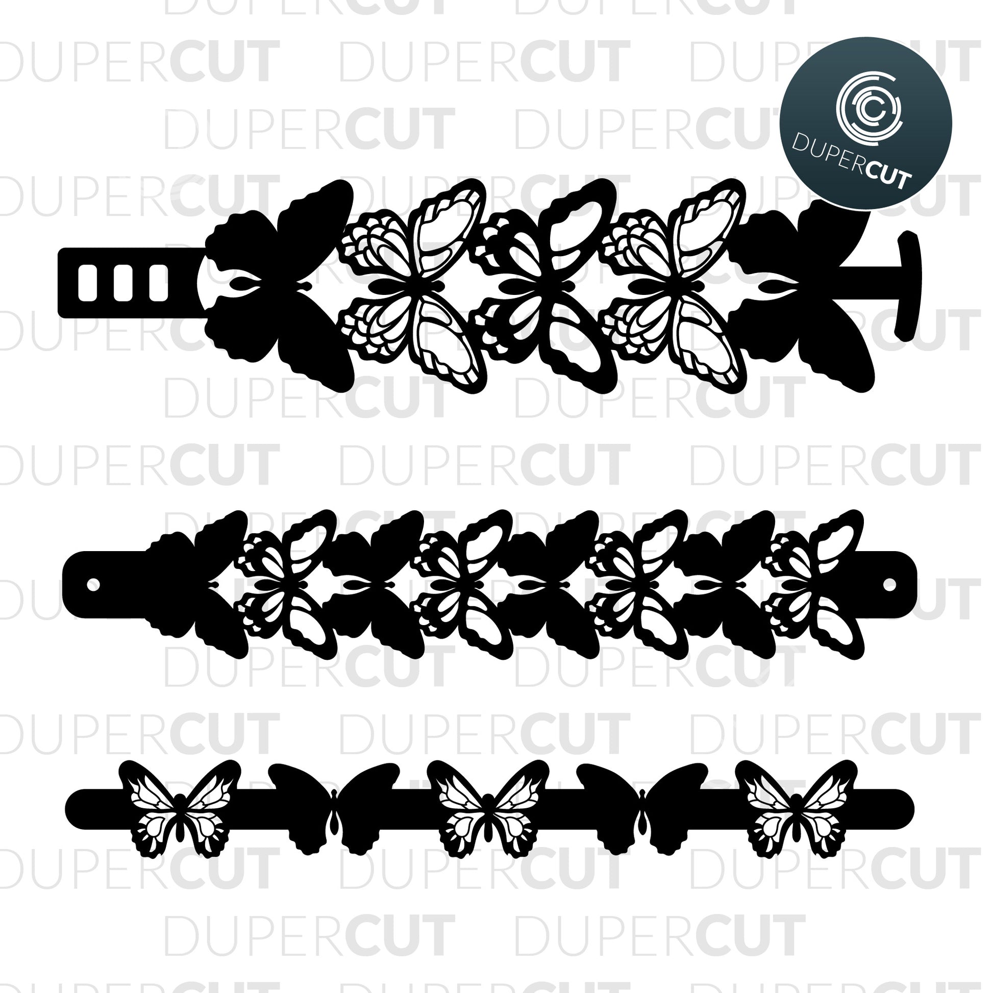 DIY Jewellery Making Template - Butterfly bracelets - Files for Cricut Maker