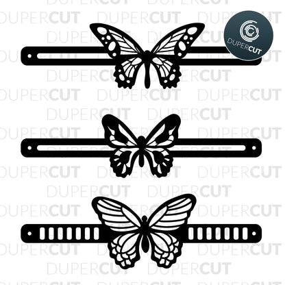 DIY Jewellery Making Template - Butterfly bundle - Leather bracelets