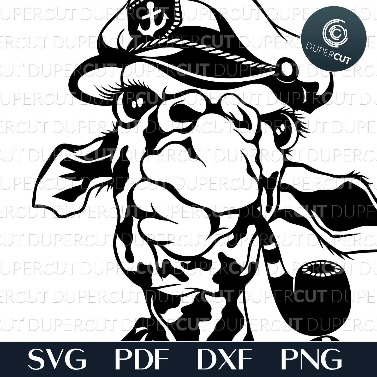 Funky giraffe caricature, funny animals. SVG PNG DXF cutting files for Cricut, Silhouette, Glowforge, print on demand, sublimation templates