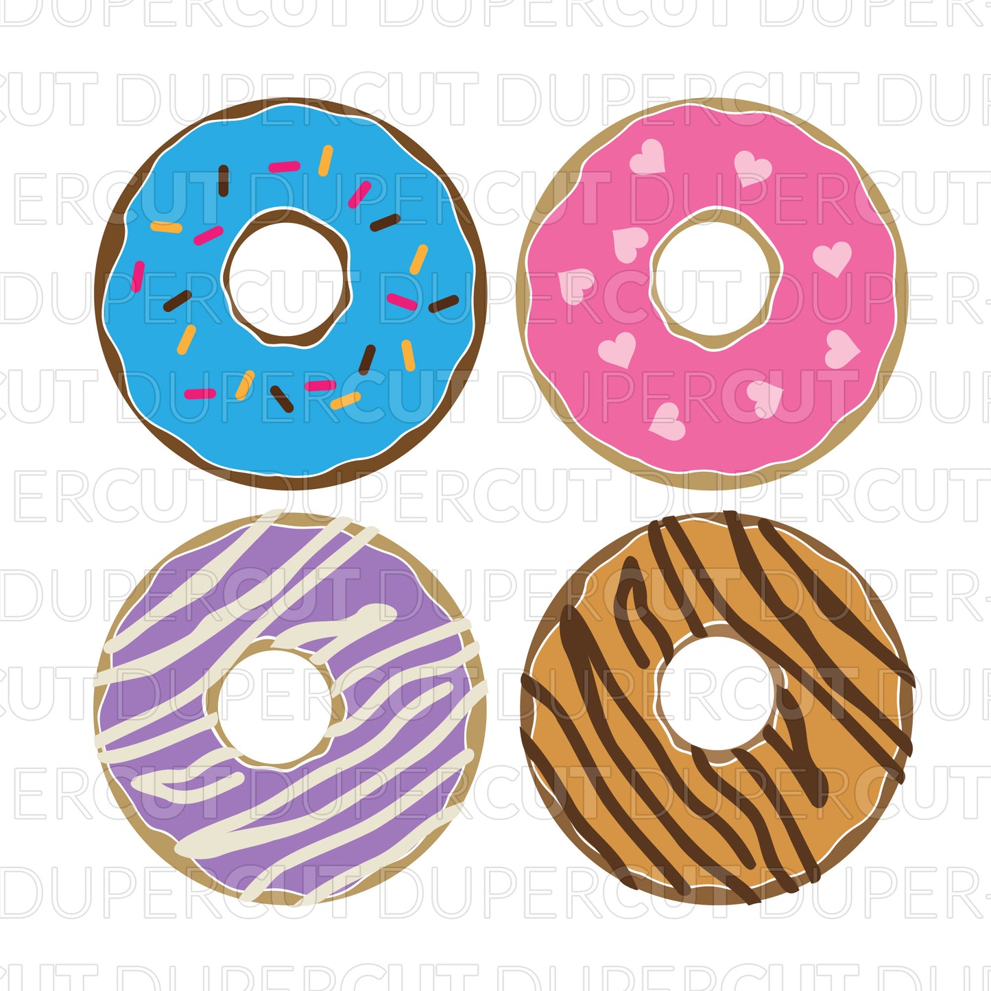 DONUTS - Layered Files - SVG / PDF / PNG