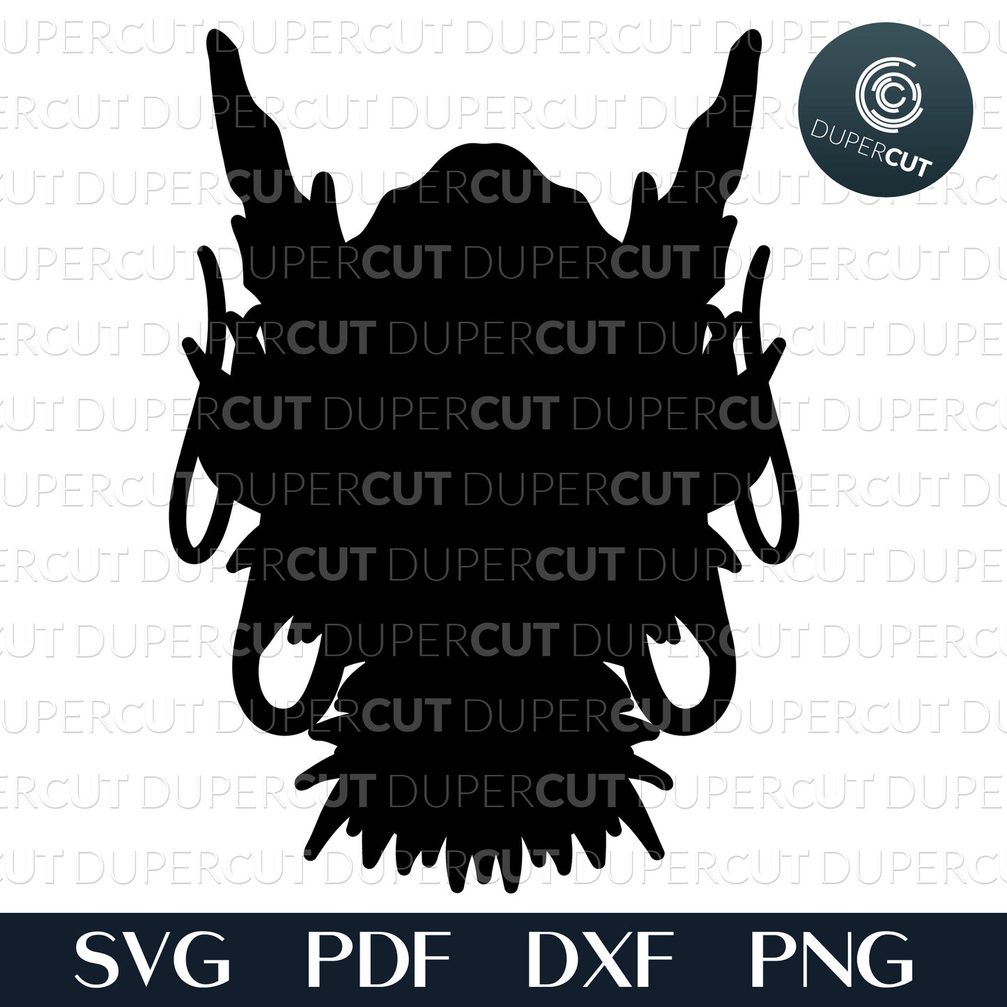DRAGON HEAD - SVG / PDF / DXF / PNG