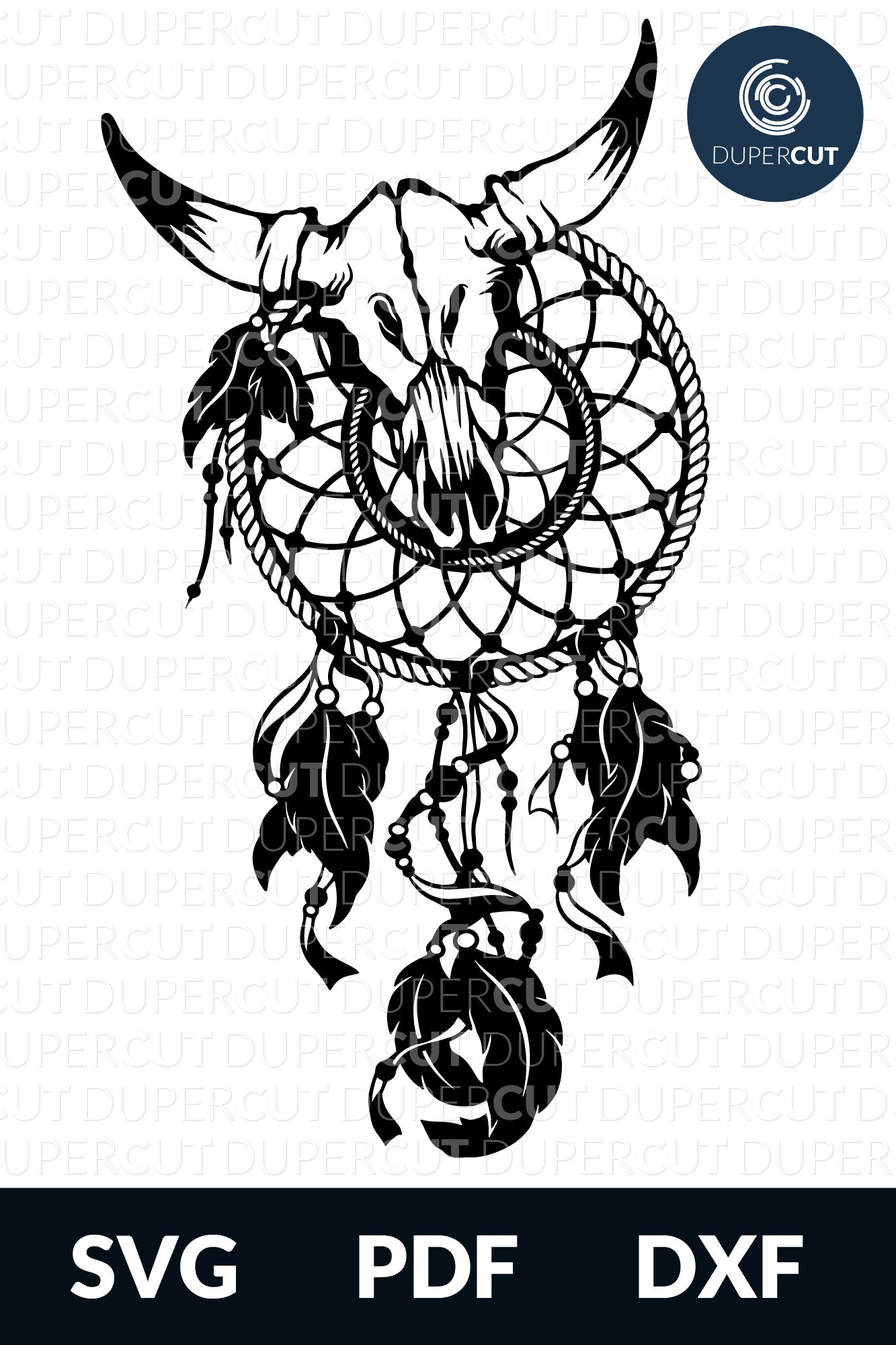Paper cutting template - Dreamcatcher SVG DXF for cutting machines, laser engraving files