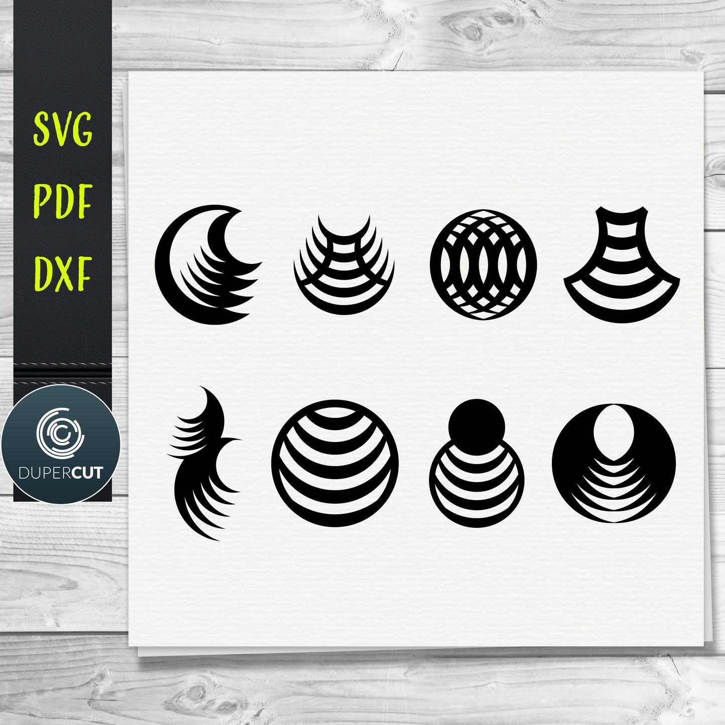 Circle round Leather Earrings SVG PDF DXF vector files. Jewellery making template for laser and cutting machines - Glowforge, Cricut, Silhouette Cameo.
