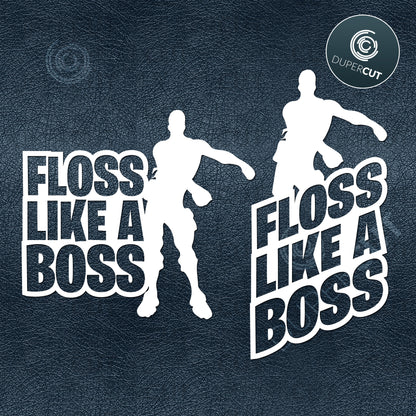 Papercutting Template - Floss Like a Boss - Cake topper - party supplies printable