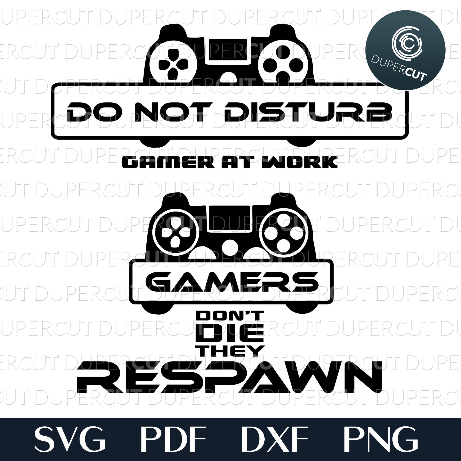 DIY gaming sign for kids room - SVG DXF JPEG files for CNC machines, laser cutting, Cricut, Silhouette Cameo, Glowforge engraving