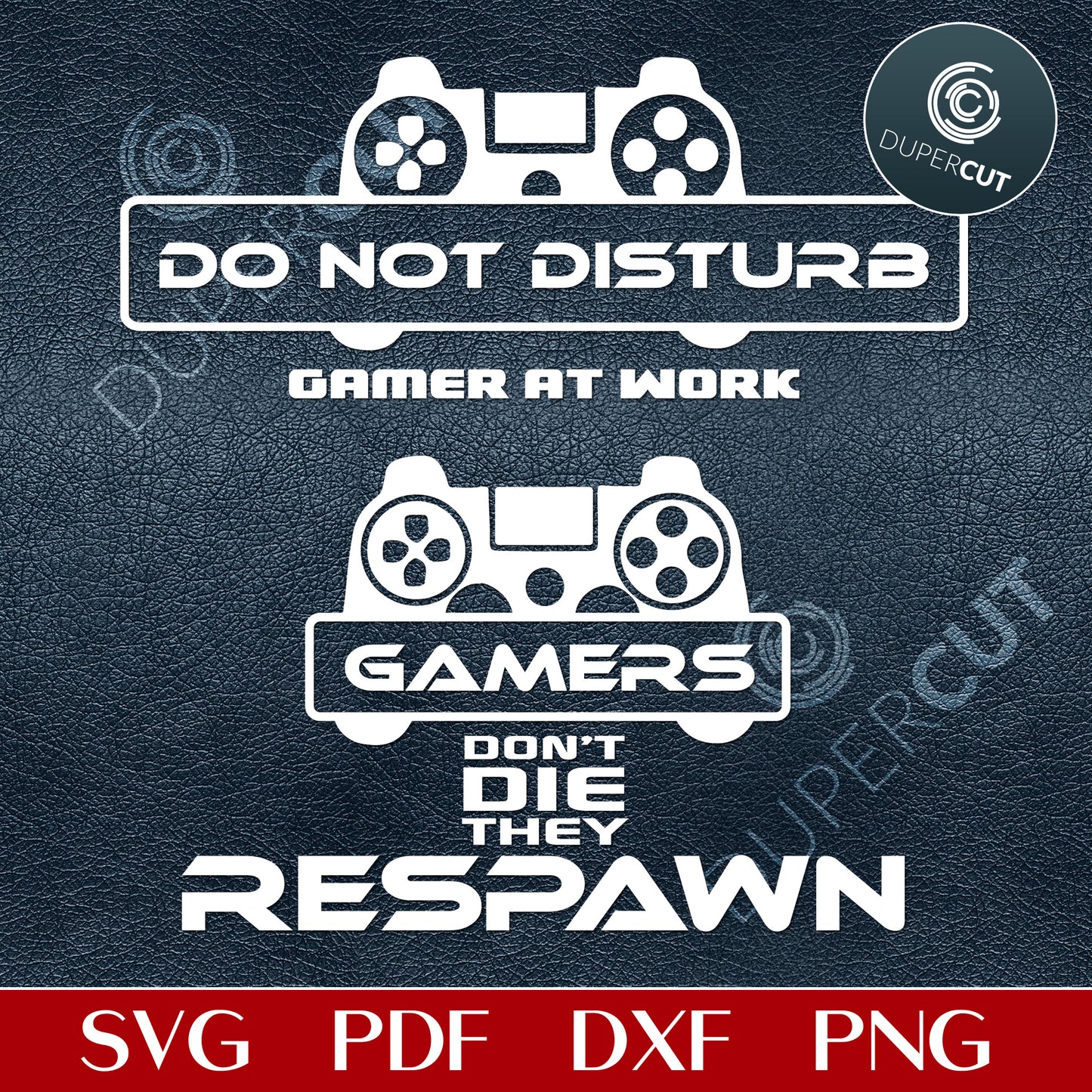DIY gamer room door sign - SVG DXF JPEG files for CNC machines, laser cutting, Cricut, Silhouette Cameo, Glowforge engraving