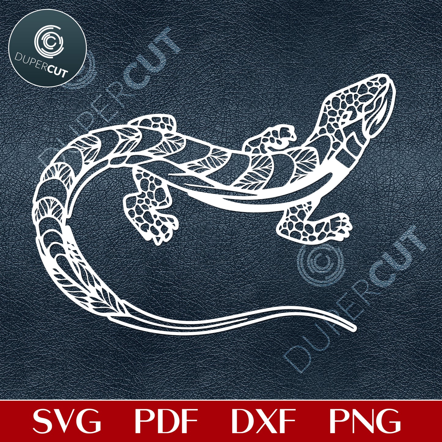 Gecko lizard, tattoo line art. SVG PNG DXF files for cutting, laser engraving, scrapbooking. For use with Cricut, Glowforge, Silhouette, CNC machines.