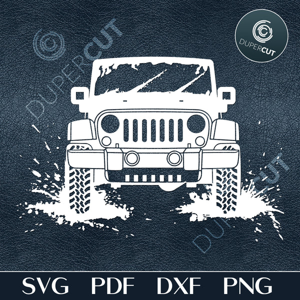 JEEP IN MUD - SVG / PDF / DXF / PNG – DuperCut